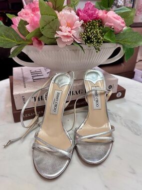 Beautiful silver jimmy choo heels